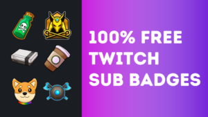 Read more about the article 70+ Free Twitch Sub Badges (& Where To Find More)
