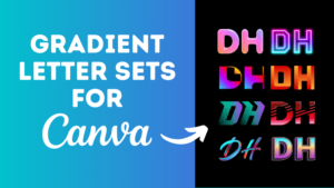 Read more about the article 40+ Gradient Letters in Canva: Full sets